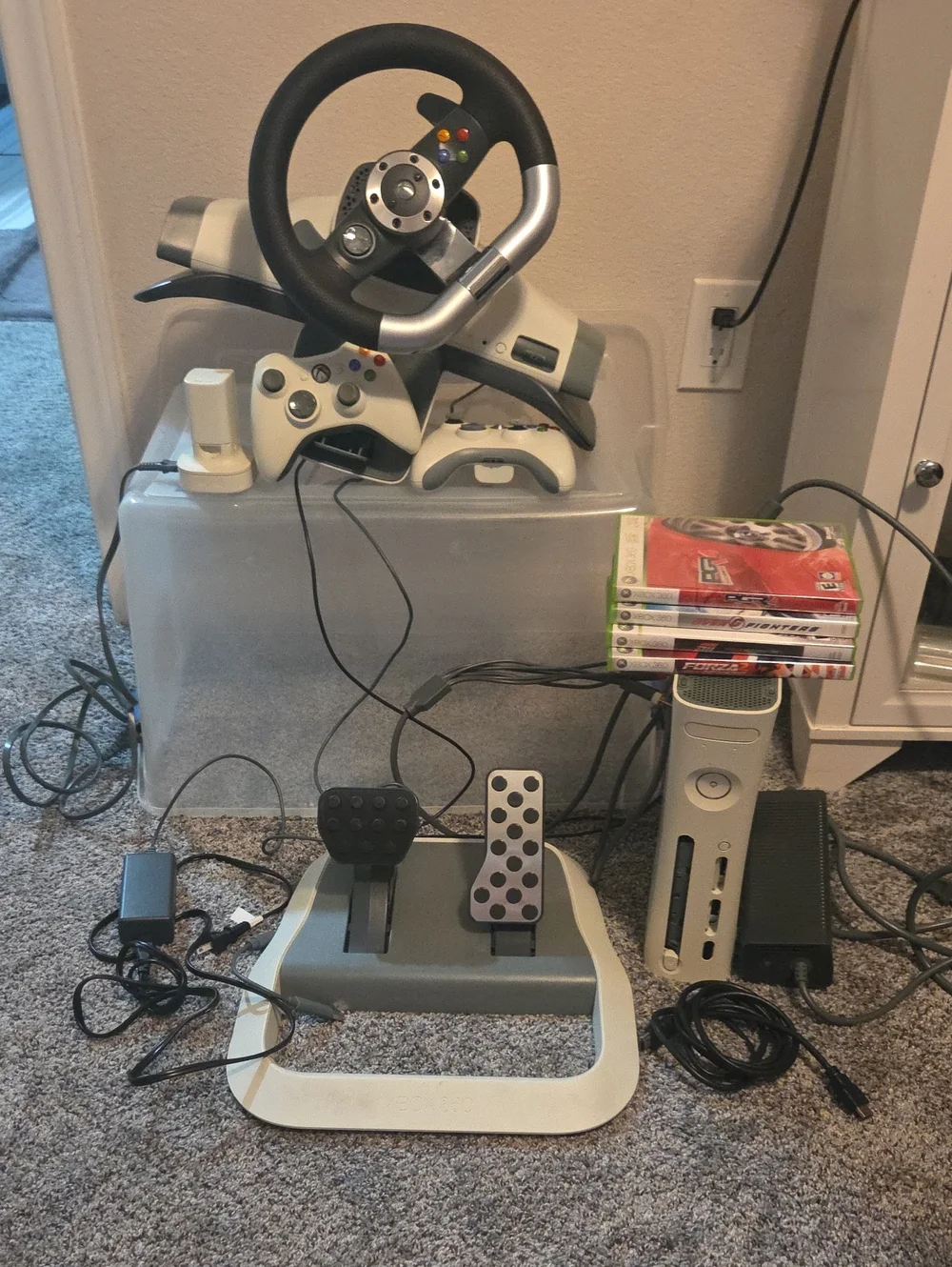XBox Set Up W Games And Attachments